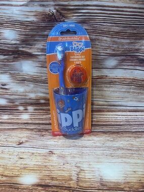 Blippi BrushBuddies Blue Kids Toothbrush Set by